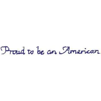 Wholesale Proud To Be An American Embroidery Design