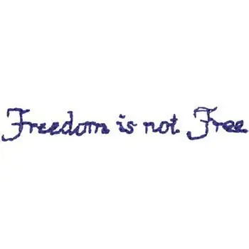 Freedom Not Free Embroidery Design Holiday Sale