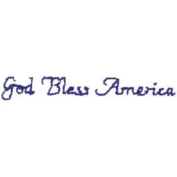 Handmade God Bless Embroidery Design