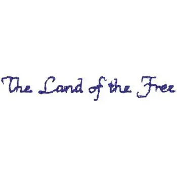 Land Of Free Embroidery Design Trending