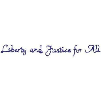 Buy Direct Liberty And Justice Embroidery Design