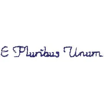 Popular E Pluribus Unum Embroidery Design