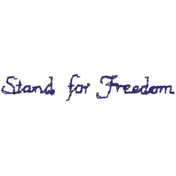 Professional Grade Stand For Freedom Embroidery Design