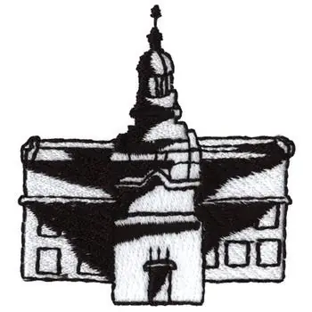 New Release Independence Hall Embroidery Design
