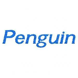 Modern Penguin Embroidery Design