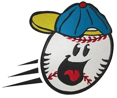 Cartoon Baseball Embroidery Design Markdown