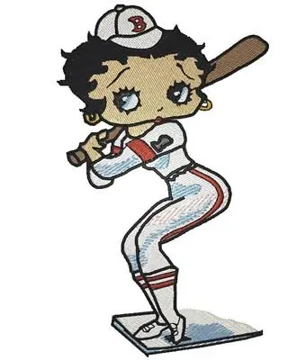 Best Price Baseball Betty Boop Embroidery Design