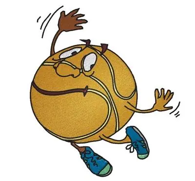 Cartoon Basketball Embroidery Design Reduced Price