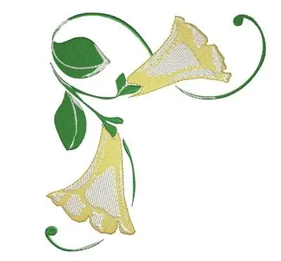 Yellow Bell Embroidery Design Luxury