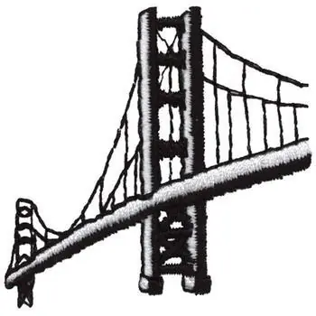 Golden Gate Bridge Embroidery Design Shop Now