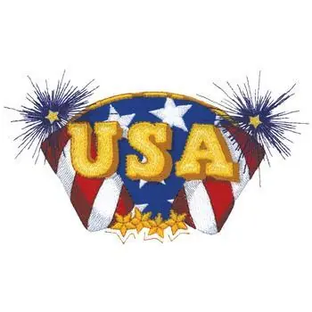 Genuine USA Fireworks Embroidery Design