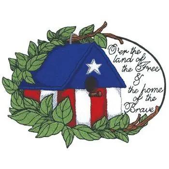 Patriotic Birdhouses Embroidery Design Trusted Brand
