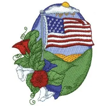 Old Glory Embroidery Design Today Only