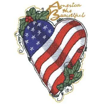 America The Beautiful Embroidery Design While Supplies Last