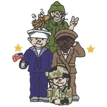 Armed Forces Kids Embroidery Design Trending