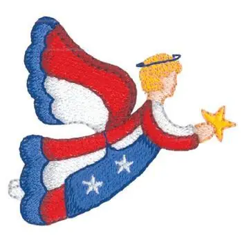 Patriotic Angel Embroidery Design Hot Deal