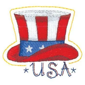 USA Tophat Embroidery Design Hot Deal