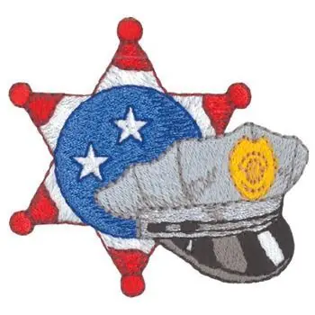Exclusive Offer American Police Officer Embroidery Design