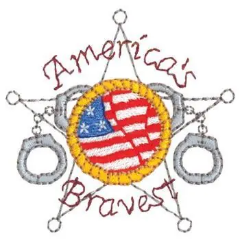 Americas Bravest Police Embroidery Design Price Cut