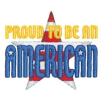 Direct From Manufacturer Proud American Embroidery Design