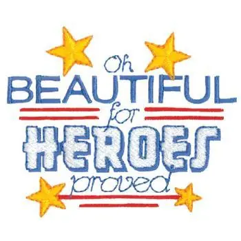 Beautiful For Heroes Proved Embroidery Design Money Back Guarantee