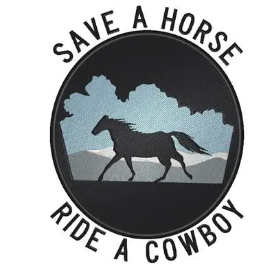 Brand New Save A Horse Embroidery Design