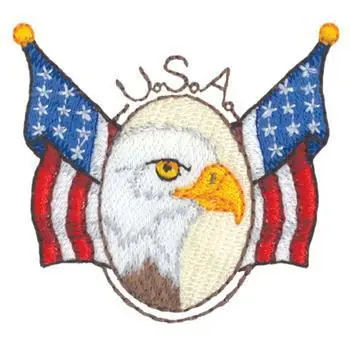 Eagle and Flags Embroidery Design Today Only