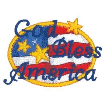 God Bless America Embroidery Design Flash Sale