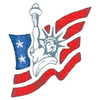 Lady Liberty Flag Embroidery Design Best Seller
