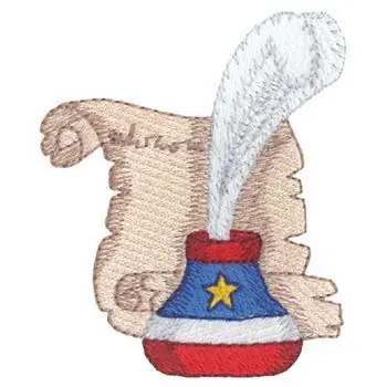 Direct From Factory Scroll and Pen Embroidery Design