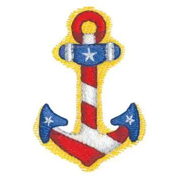 American Anchor Embroidery Design Authentic