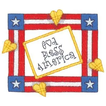 God Bless America Embroidery Design Today Only