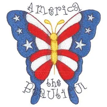 America The Beautiful Embroidery Design High Quality