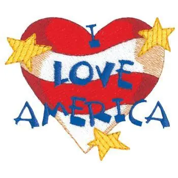 I Love America Embroidery Design Top Rated