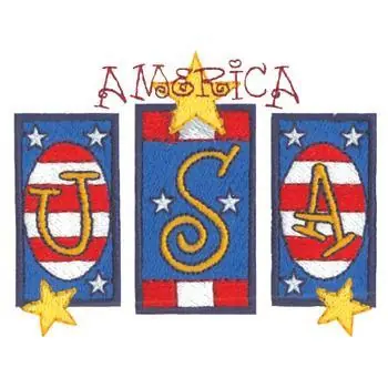 Brand New America USA Embroidery Design