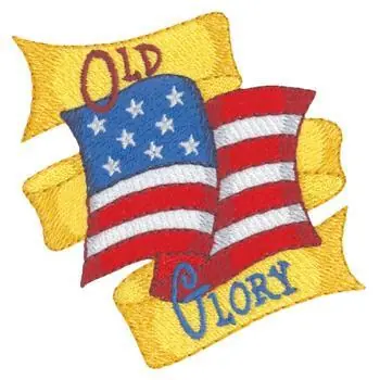 Best Choice Old Glory Embroidery Design