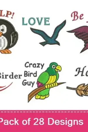 Buy Direct Free As A Bird Embroidery design pack by Favpro Designs, Embroidery Packs on EmbroideryDesigns.com