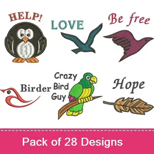 Buy Direct Free As A Bird Embroidery design pack by Favpro Designs, Embroidery Packs on EmbroideryDesigns.com