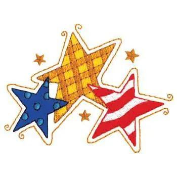 Best Seller Patriotic Stars Embroidery Design