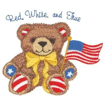 Buy Today Red, White & True Embroidery Design