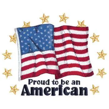 American Flag Embroidery Design One Day Deal