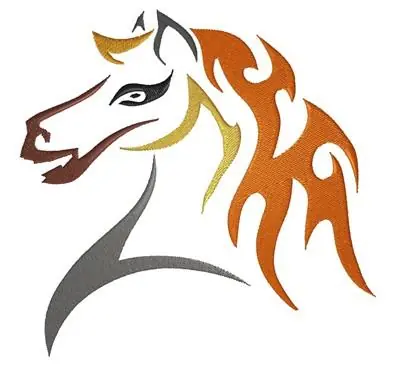 Best Seller Colorful Tribal Horse Embroidery Design