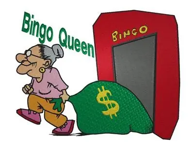 Bingo Queen Embroidery Design Cheap