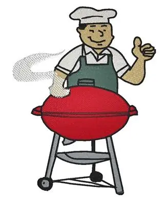 BBQ Guy Embroidery Design Luxury