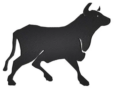 While Supplies Last Bull Silhouette Embroidery Design