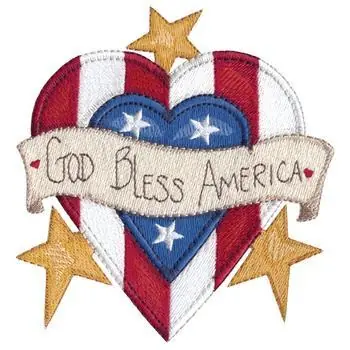 God Bless America Embroidery Design Limited Edition