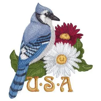 USA Bluejay Embroidery Design Holiday Sale