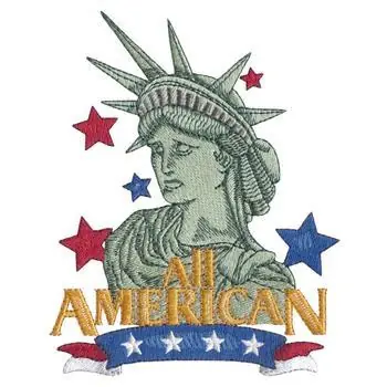 Next Day Delivery All American Lady Liberty Embroidery Design