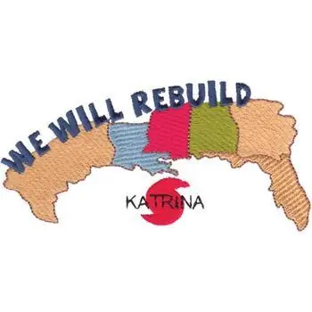 Hurricane Katrina Embroidery Design Limited Edition