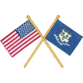 Order Now USA & Conneticut Embroidery Design